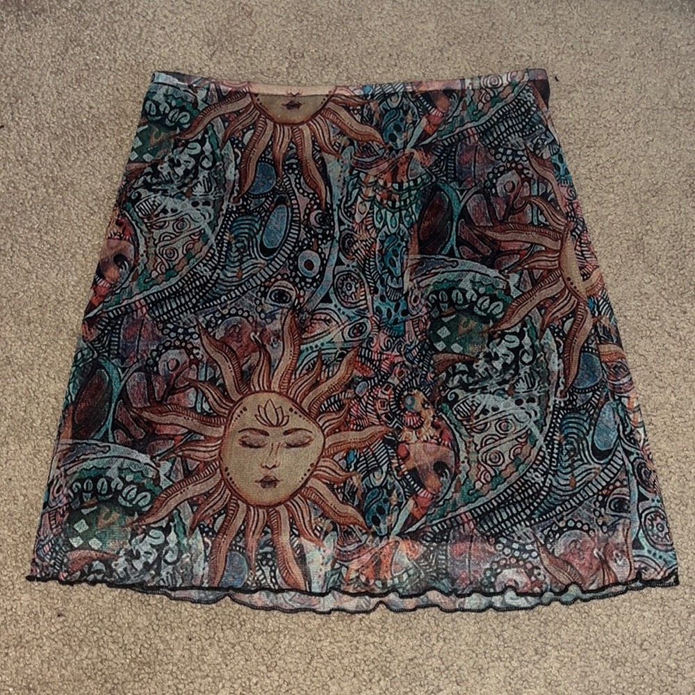 astrological skirt (vintage-esque pattern)